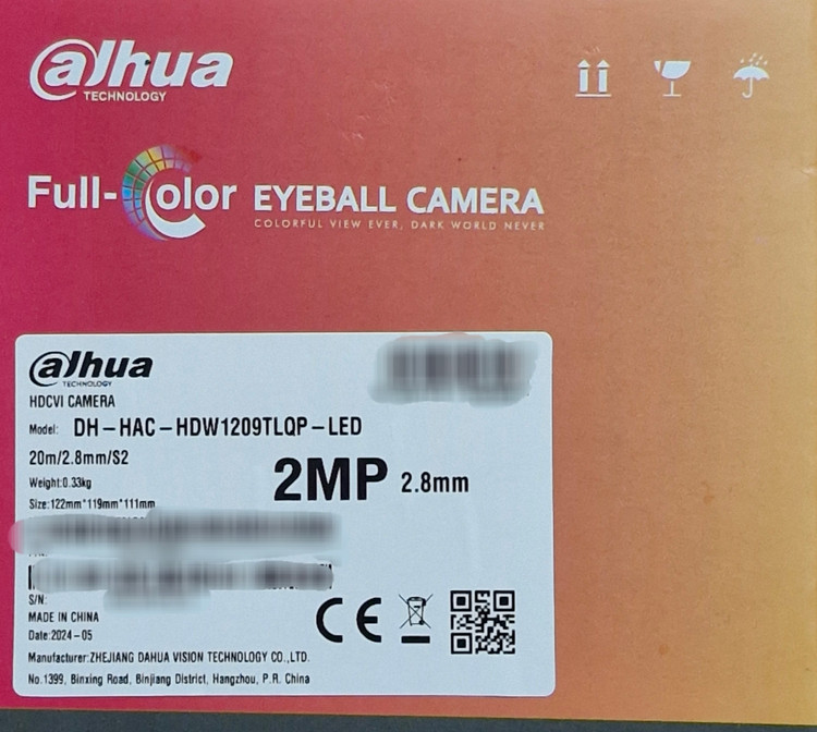 دوربین مداربسته داهوا ۲مگ دید در شب رنگی بدون ضبط صدا مدل Dahua HDW 1209 TLQP